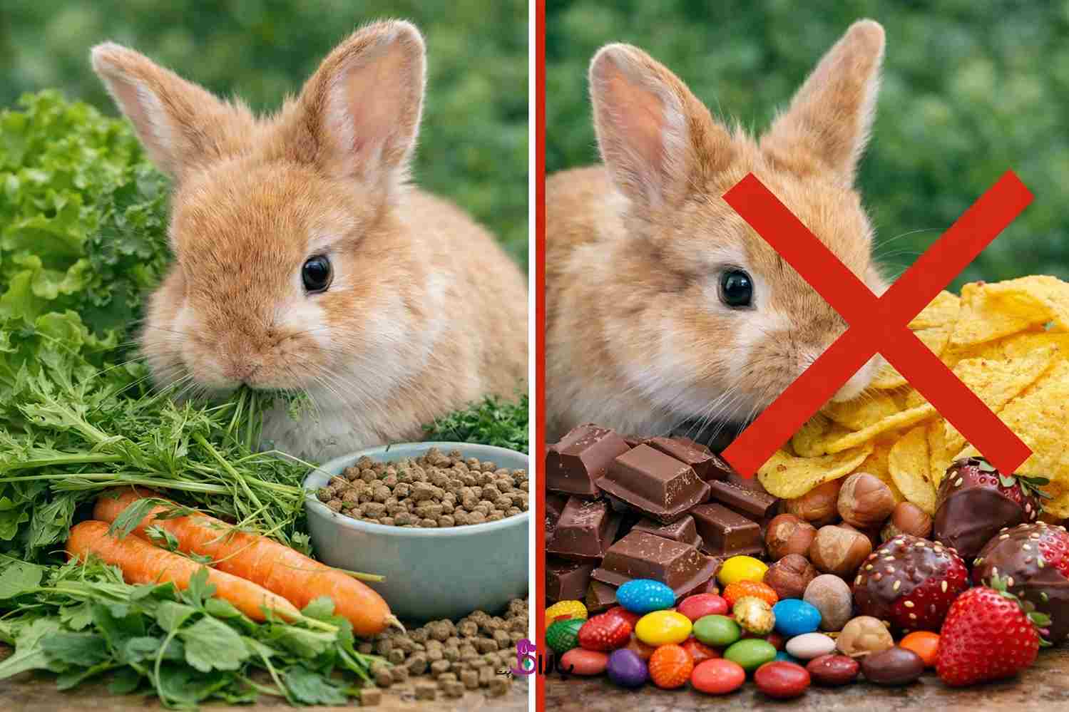 لیست غذای خرگوش خانگی