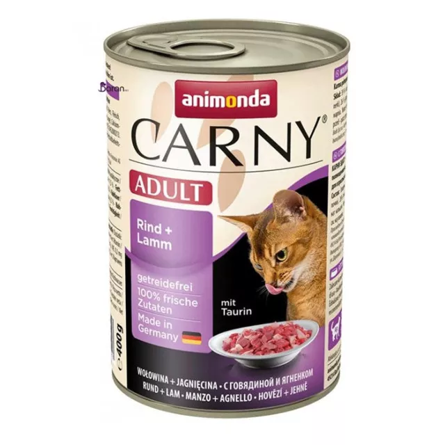 کنسرو گربه کارنی حاوی گوشت بره و گاو (400 گرم)
