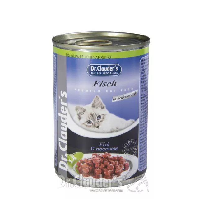 کنسرو گربه دکتر کلادرز حاوی گوشت ماهی :: Dr. Clauder's Premium Katze Fisch