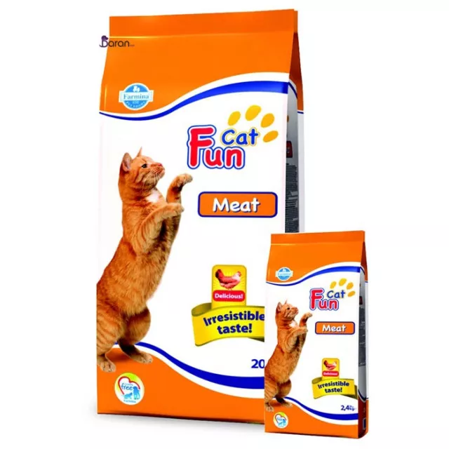 غذای خشک گربه فان کت حاوی گوشت :: Fun Cat Meat