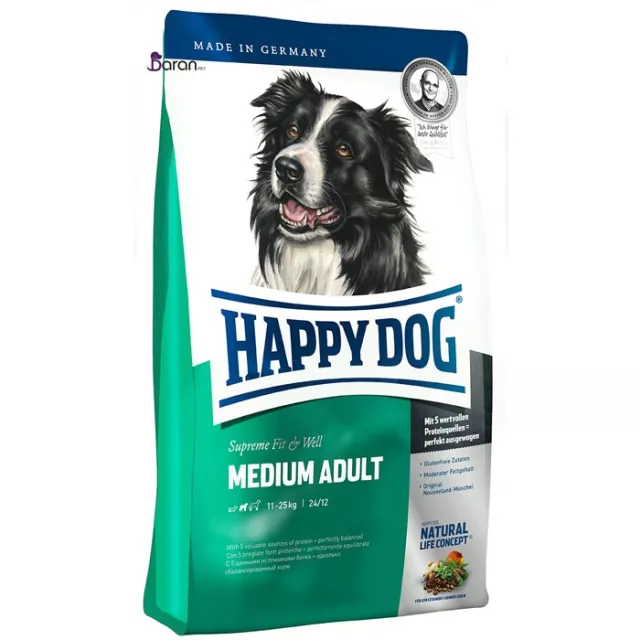 غذای هپی داگ مخصوص سگ بالغ نژاد متوسط (4 کیلوگرم)