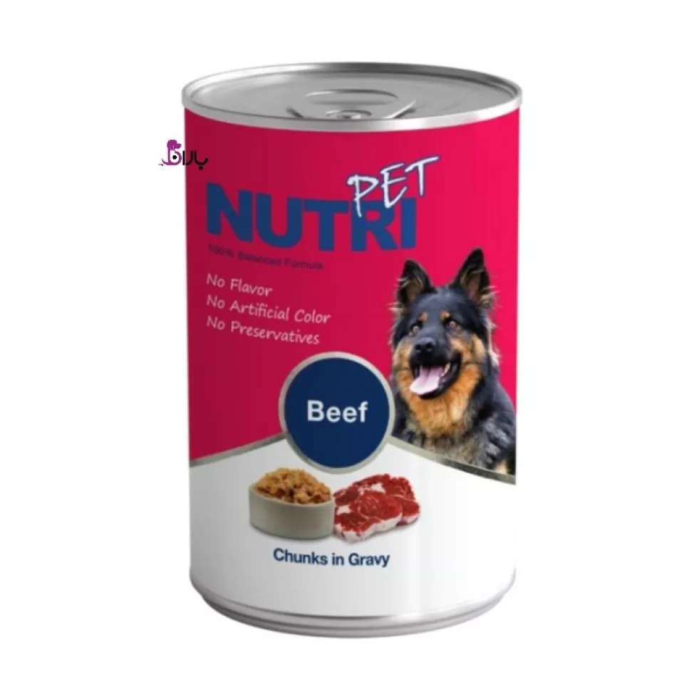 کنسرو سگ نوتری پت بیف گوشت قرمز (450 گرم)