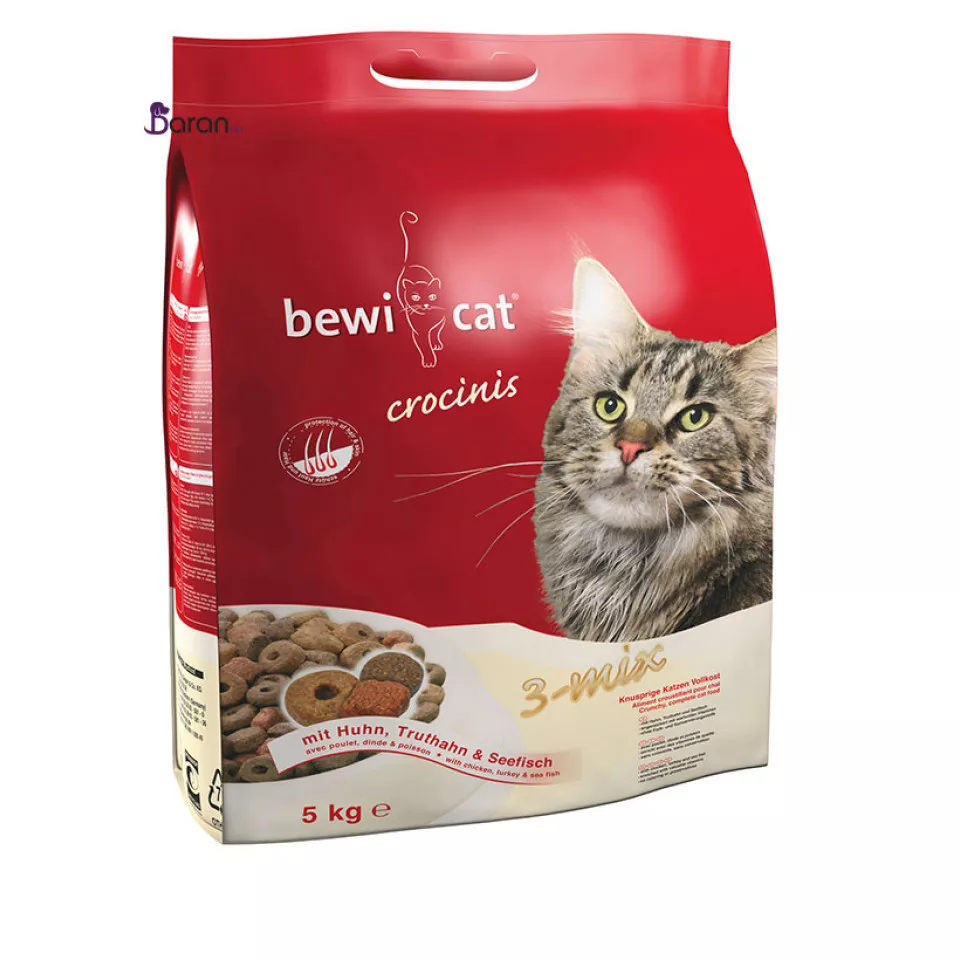 غذای گربه بوی کت مخلوط گوشت، مرغ و ماهی Bewi Cat