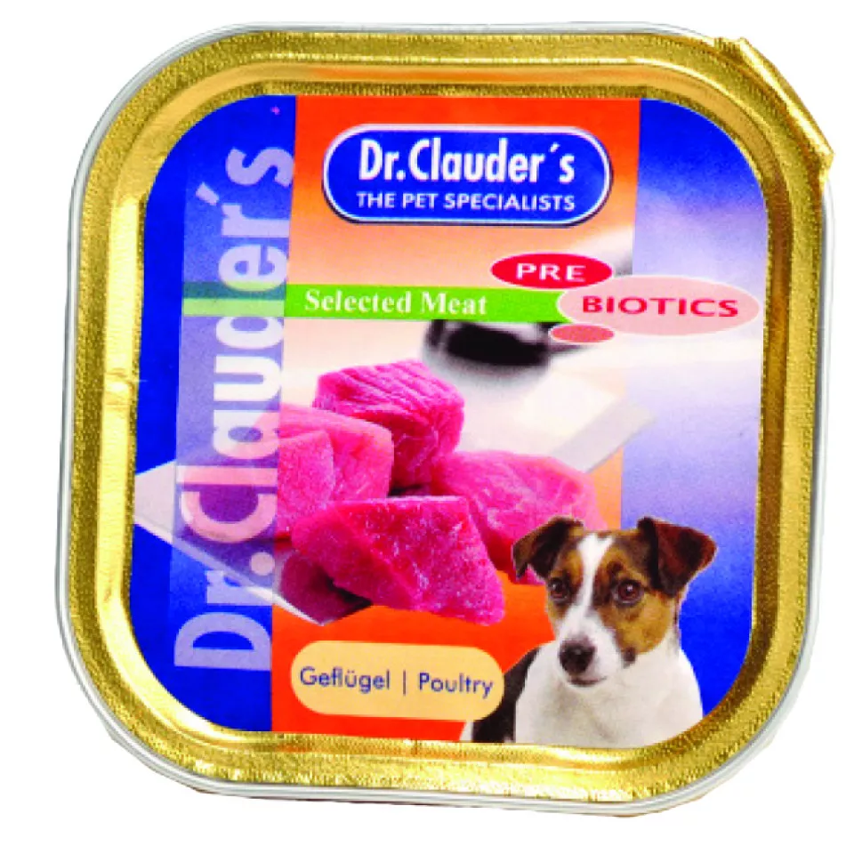  خوراک کاسه‌ای دکتر کلادرز مخصوص سگ حاوی گوشت مرغ :: Dr. Clauder's Poultry