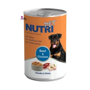 کنسرو سگ نوتری پت چانک گوشت و مرغ