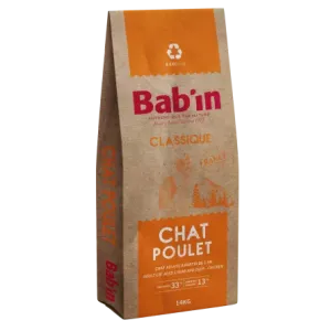 غذای گربه بابین کلاسیک مرغ (14 کیلوگرم)