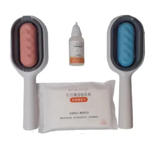 برس و پرزگیر مخزن دار چندکاره PetGravity همراه با دستمال و قطره